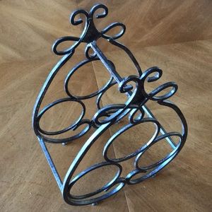 DONATING SOON Rustic metal wine rack